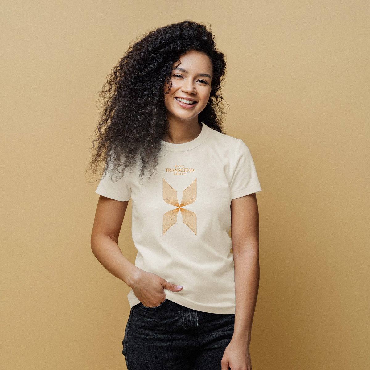 Transcend Organic Cotton T-Shirt - Natural | The Ei8ht