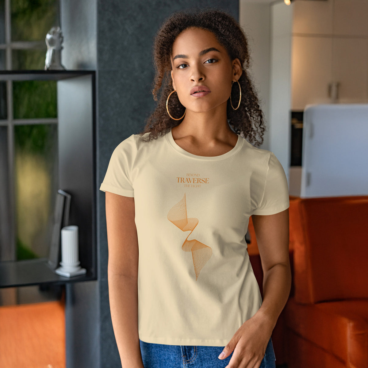 Traverse Organic Cotton T-Shirt - Natural | The Ei8ht