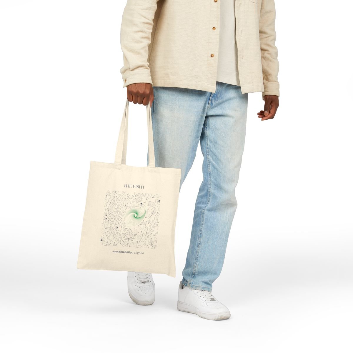 Aligned Tote Bag in Natural | Eco - Friendly Cotton Tote Bag - Organic Apparel by The Ei8ht
