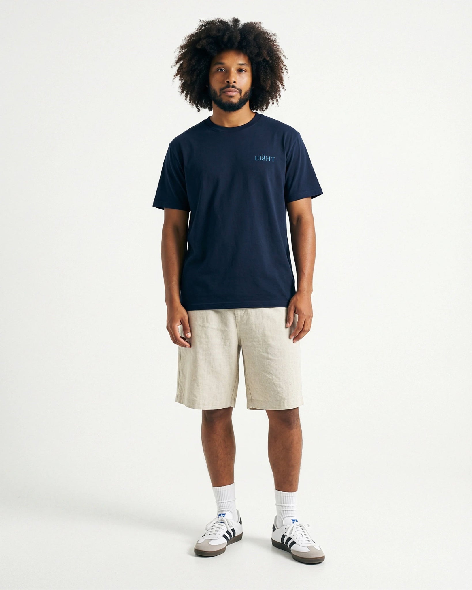 Beyond - Transcend | Relaxed Fit - Organic Cotton T-Shirt | Navy - Organic Apparel by The Ei8ht