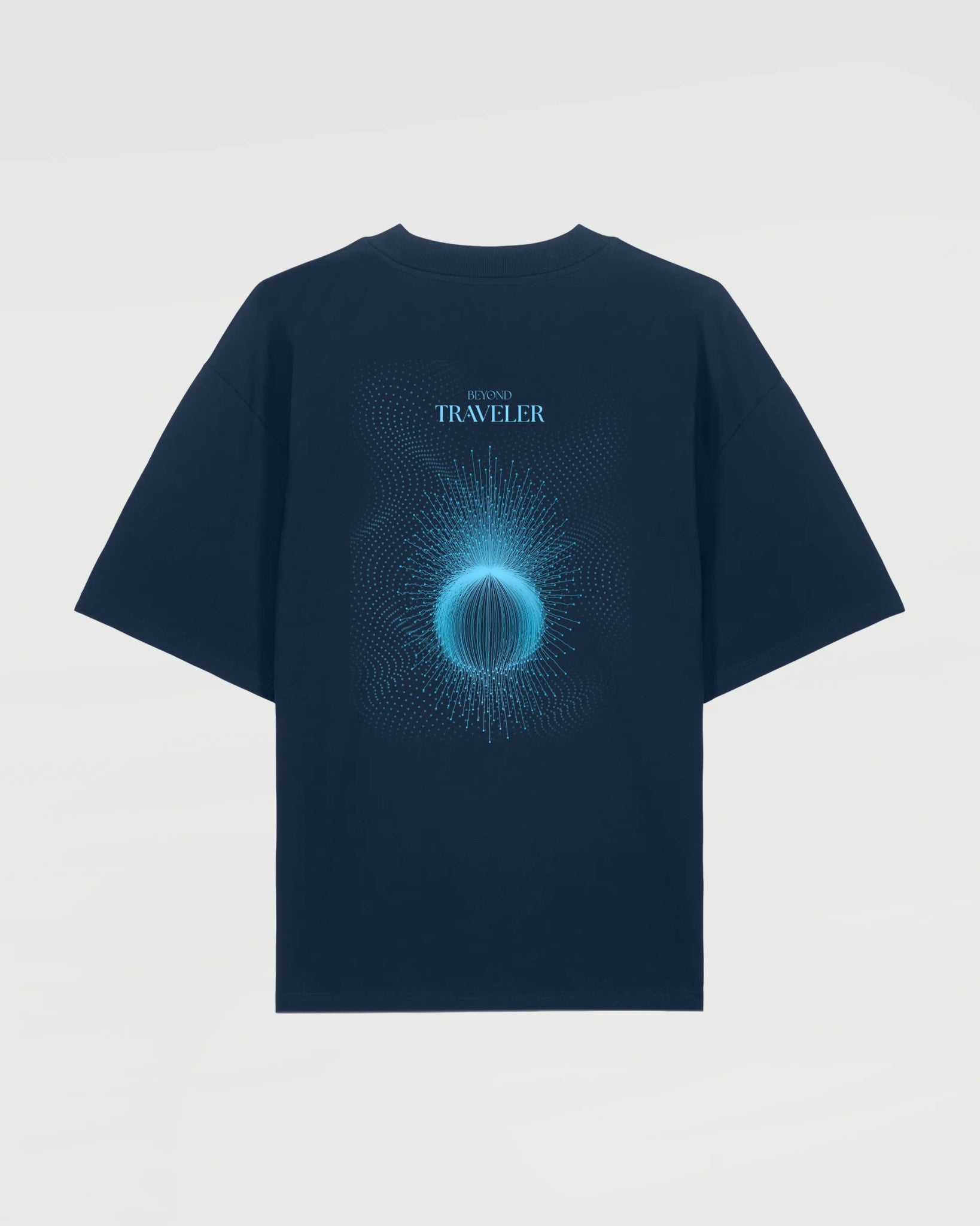 Beyond - Traveler | Oversized - Organic Cotton T-Shirt | Navy | Men - Organic Apparel by The Ei8ht