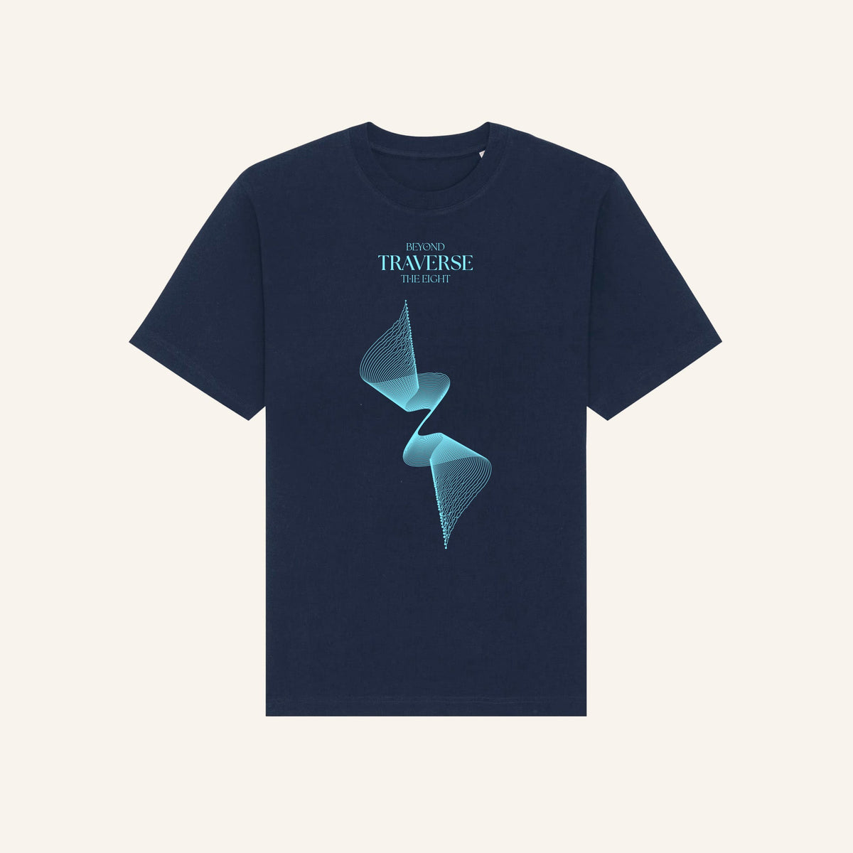 Beyond Traverse | Front Print | Navy T-Shirt - Organic Apparel by The Ei8ht