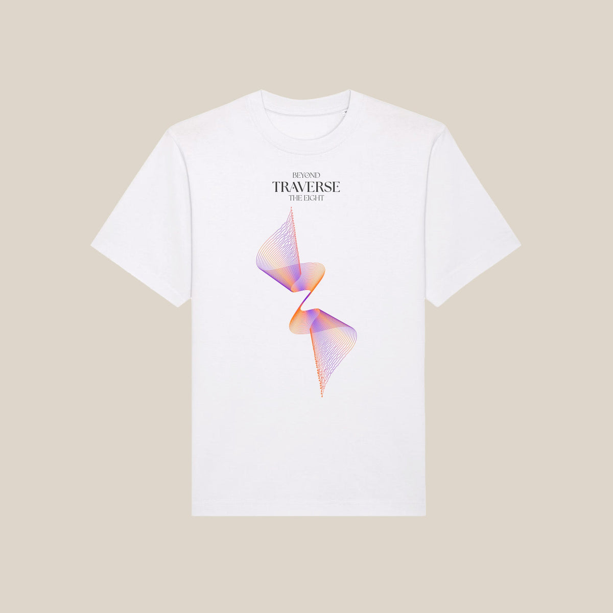 Beyond Traverse | Front Print | White T-Shirt - Organic Apparel by The Ei8ht