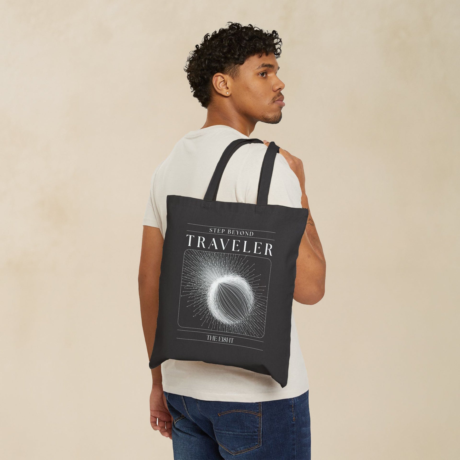 Eco - Friendly Black Tote Bag | Traveler by The Ei8ht - Organic Apparel by The Ei8ht