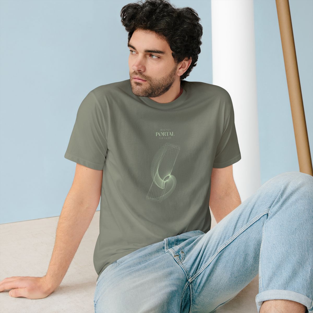 Portal Organic Cotton T-Shirt | Eucalyptus Unisex - Organic Apparel by The Ei8ht