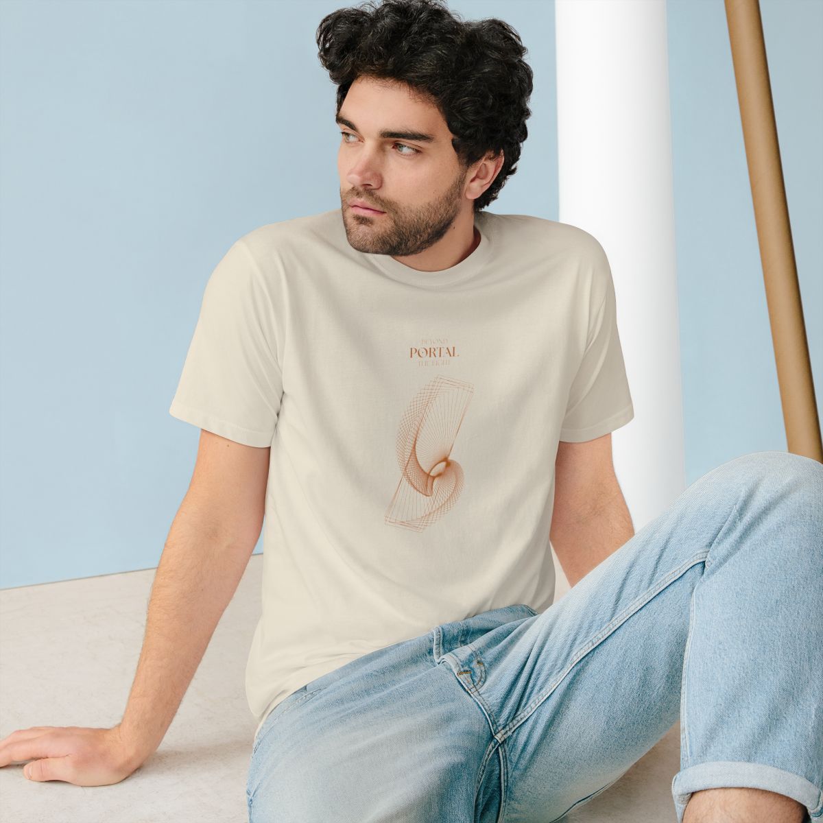 Portal Organic Cotton T-Shirt | Natural Unisex - Organic Apparel by The Ei8ht