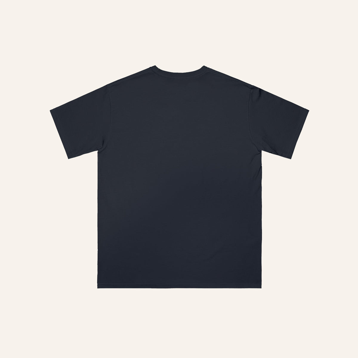 Back view of pacific blue organic cotton t-shirt with no back print, minimalist apparel by The Ei8ht - part of the Simplicity | Aligned design.