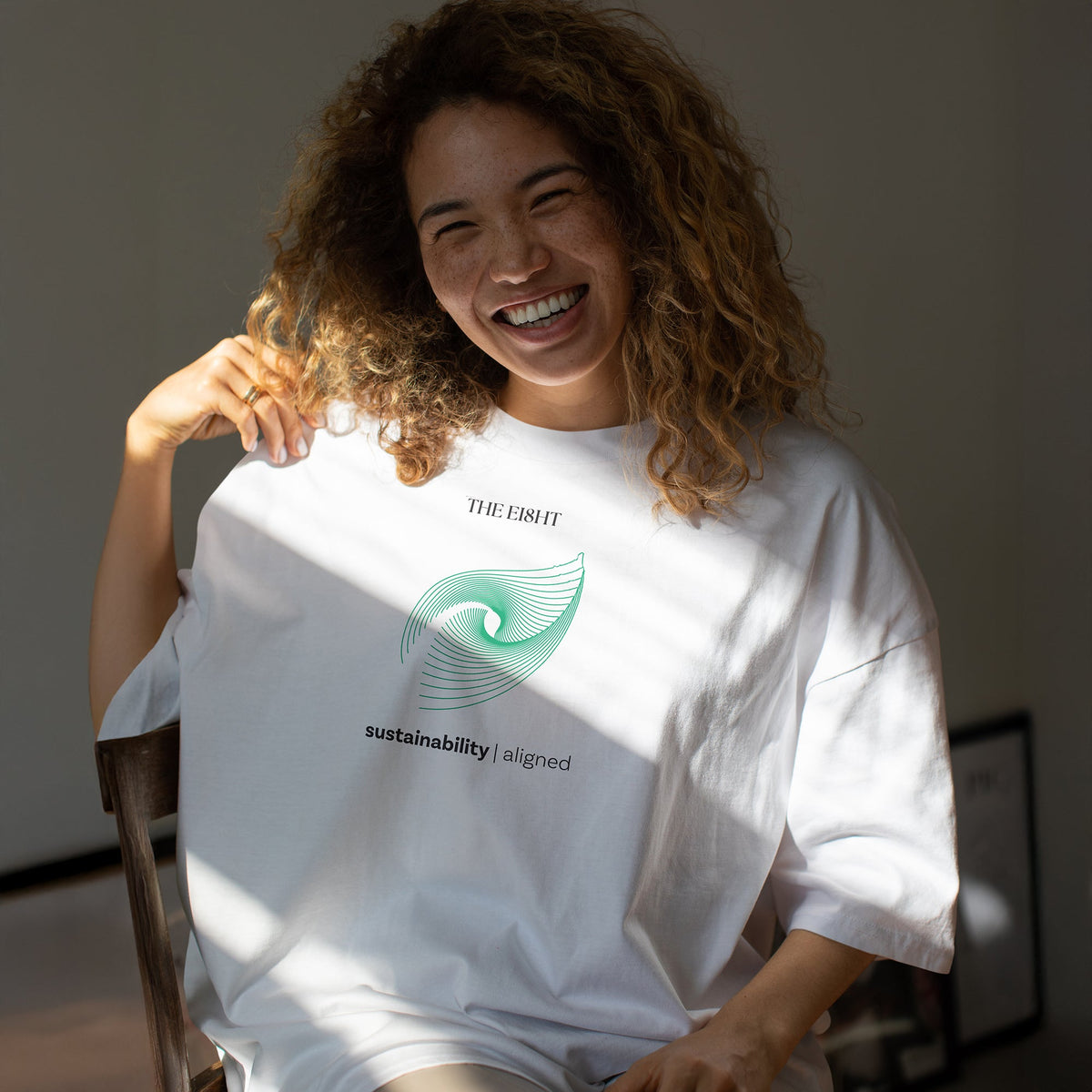 Sustainability Aligned | Oversized T-Shirt | White - Organic Apparel by The Ei8ht