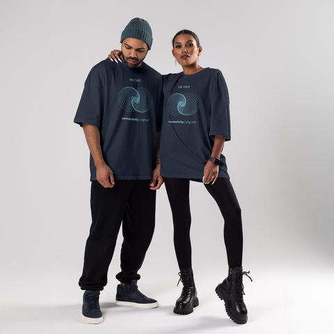 Connectivity Aligned | Oversized T-Shirt | Navy