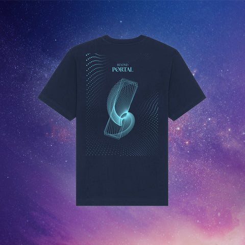 Beyond Portal | Back Print | Navy T-Shirt