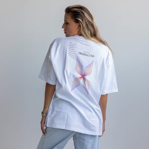 Beyond Transcend | Back Print | White T-Shirt