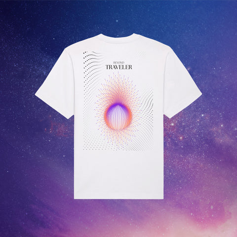 Beyond Traveler | Back Print | White T-Shirt