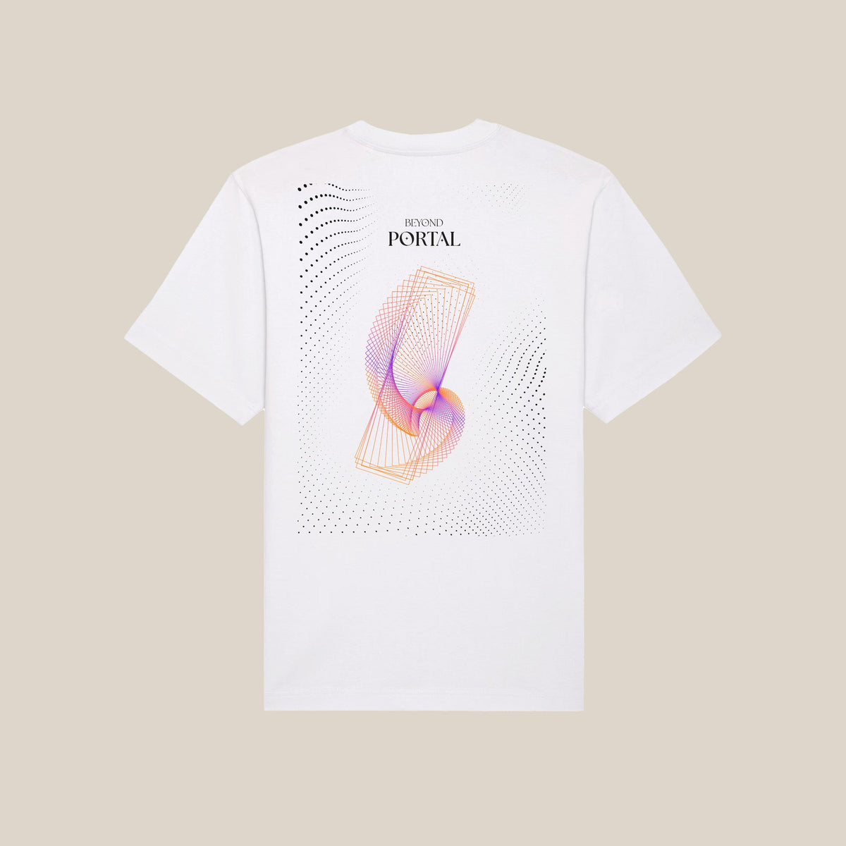 Beyond Portal | Back Print | White T-Shirt - Organic Apparel by The Ei8ht