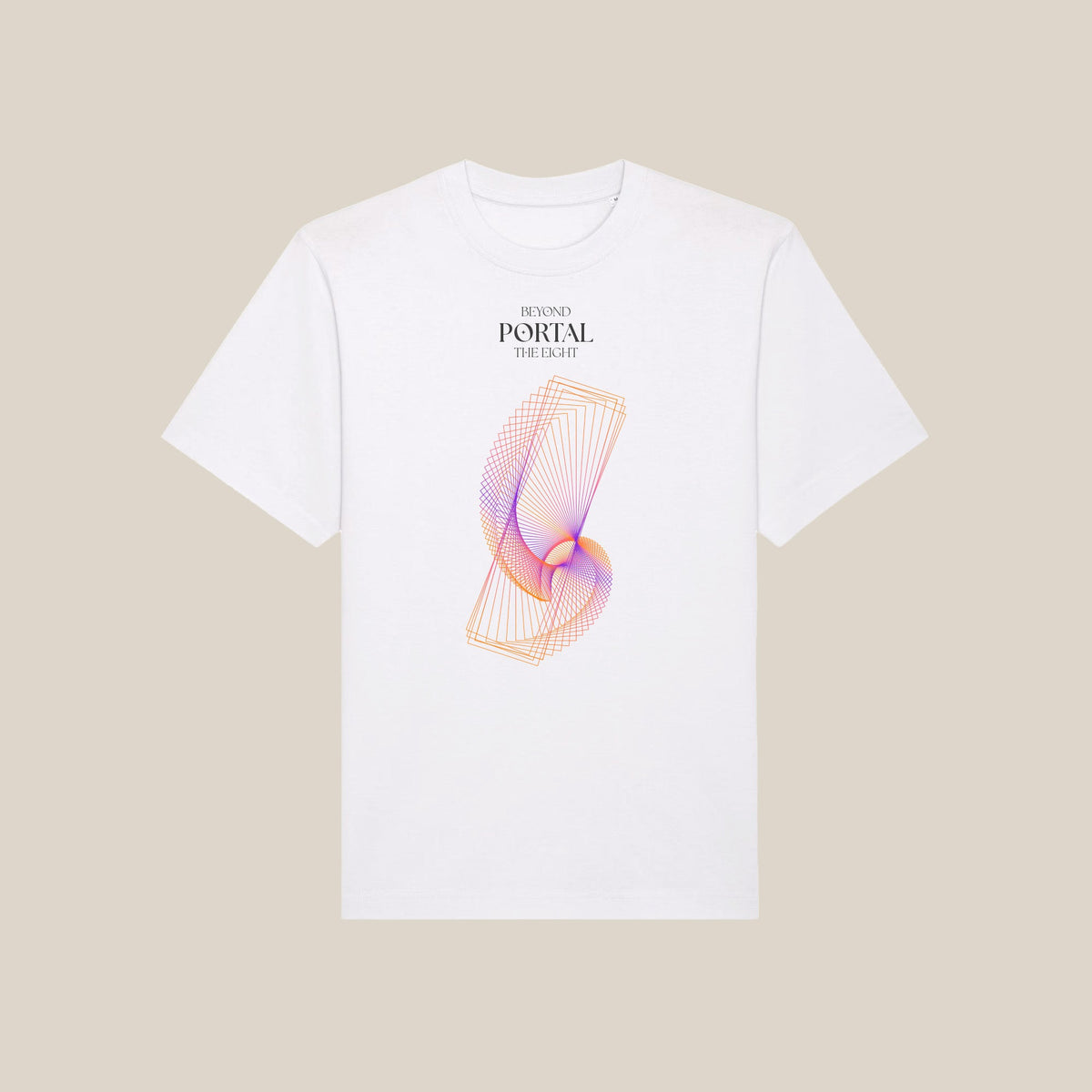 Beyond Portal | Front Print | White T-Shirt - Organic Apparel by The Ei8ht