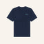 Beyond Transcend Oversized Organic Cotton Navy T-Shirt by The Ei8ht, featuring a simple design and soft fabric.