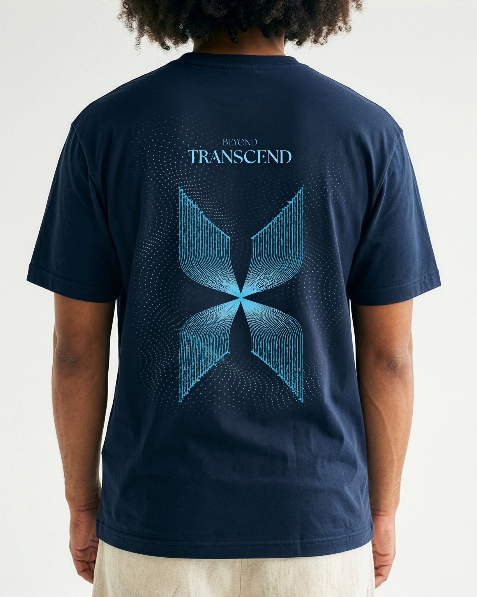 Beyond - Transcend | Relaxed Fit - Organic Cotton T-Shirt | Navy - Organic Apparel by The Ei8ht