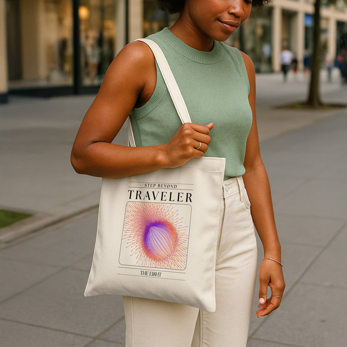Beyond | Traveler Cotton Tote Bag - Organic Apparel by The Ei8ht