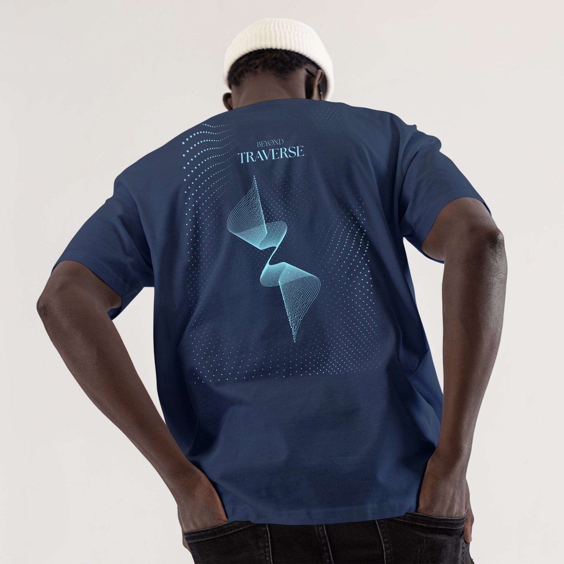 Beyond Traverse | Back Print | Navy T-Shirt - Organic Apparel by The Ei8ht