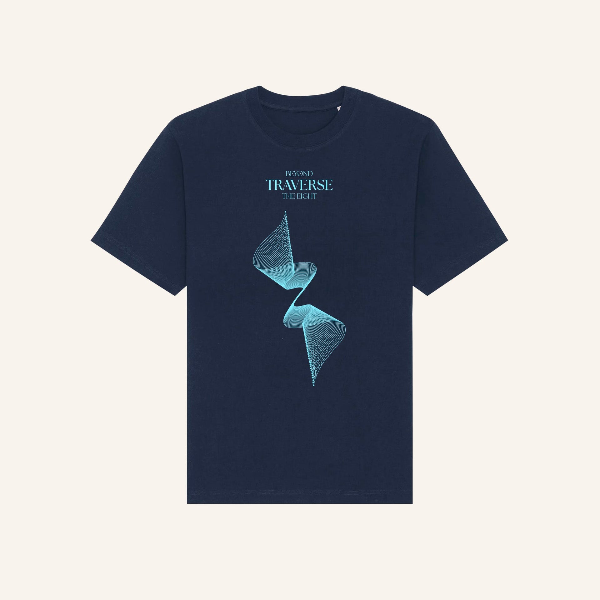Beyond Traverse | Front Print | Navy T-Shirt - Organic Apparel by The Ei8ht