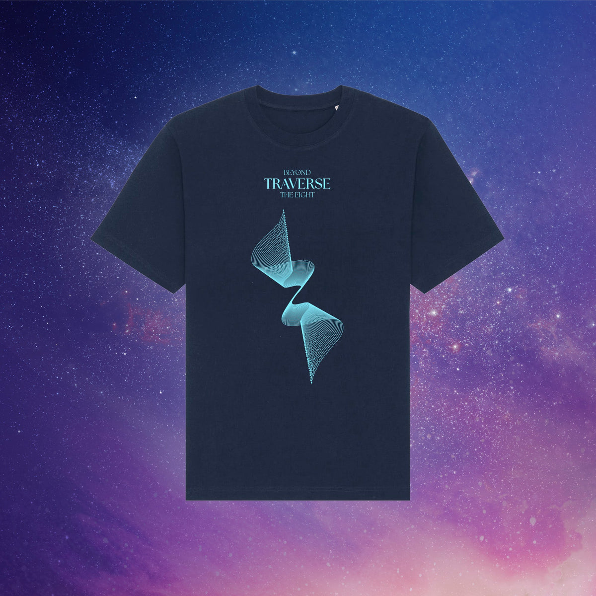 Beyond Traverse | Front Print | Navy T-Shirt - Organic Apparel by The Ei8ht