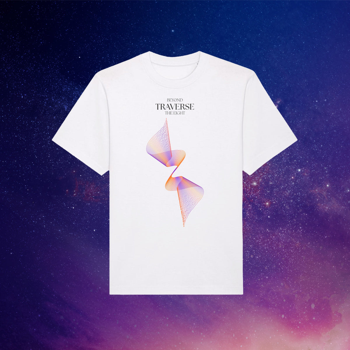 Beyond Traverse | Front Print | White T-Shirt - Organic Apparel by The Ei8ht