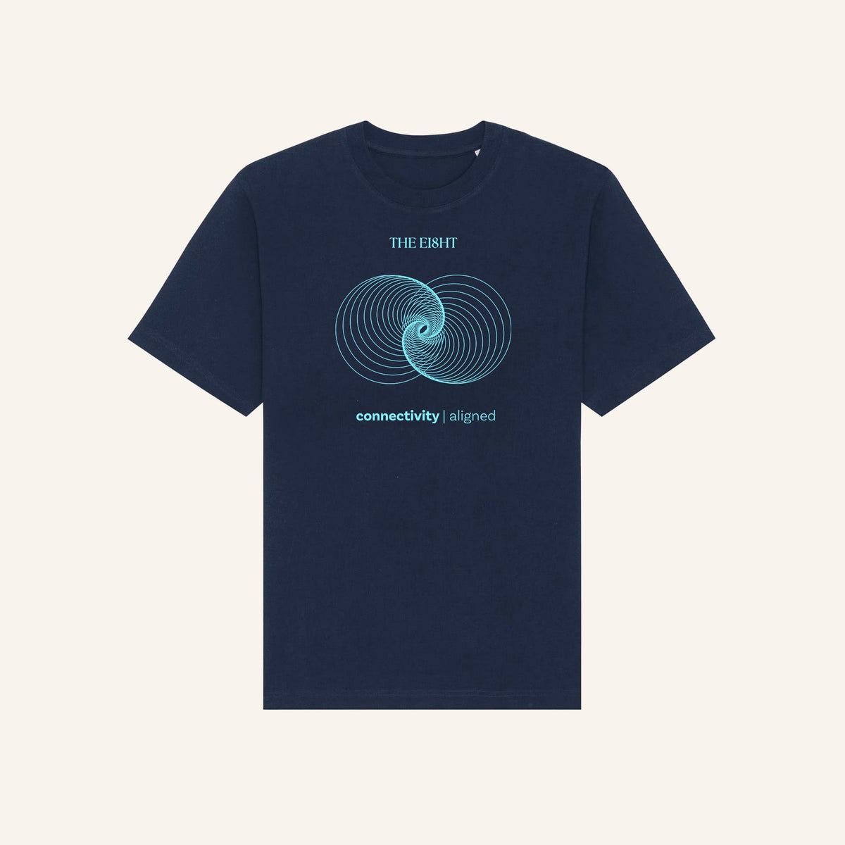 Connectivity Aligned | Oversized T-Shirt | Navy - Organic Apparel by The Ei8ht