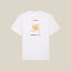 Positivity Aligned oversized organic cotton t-Shirt in white with sacred geometry spiral design - GOTS certified sustainable fashion by The Ei8ht