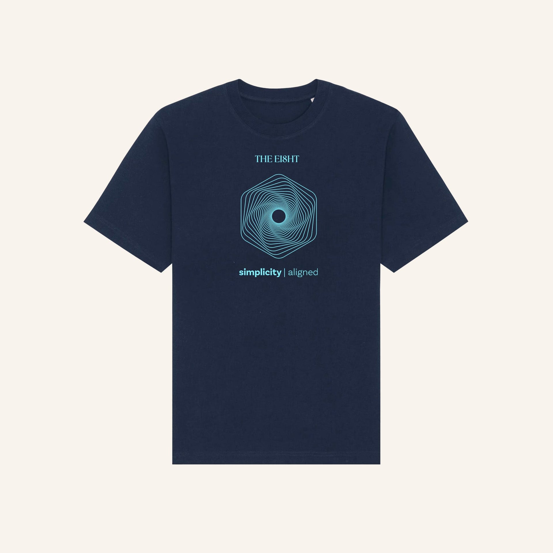 Simplicity Aligned | Oversized T-Shirt | Navy - Organic Apparel by The Ei8ht