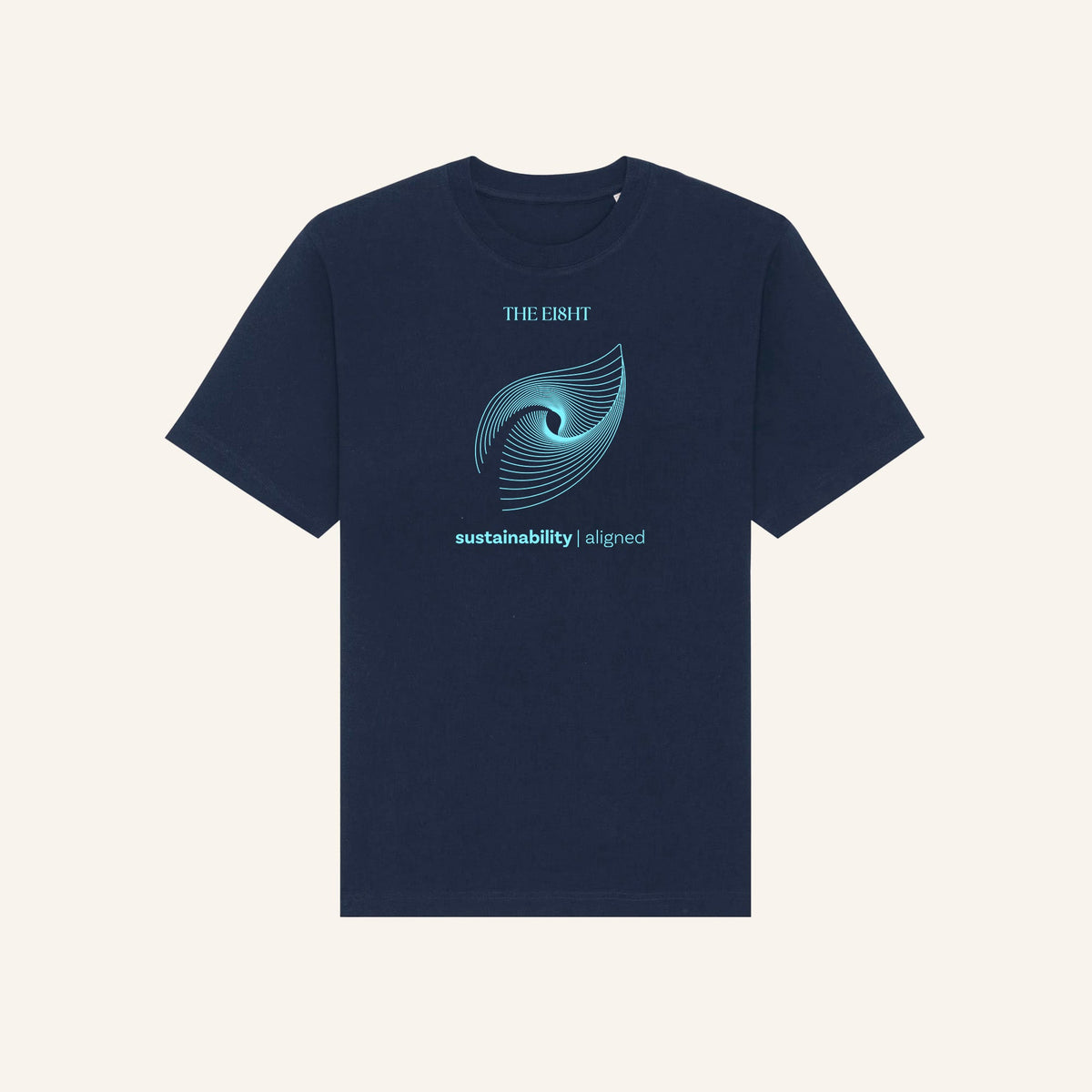 Sustainability Aligned | Oversized T-Shirt | Navy - Organic Apparel by The Ei8ht