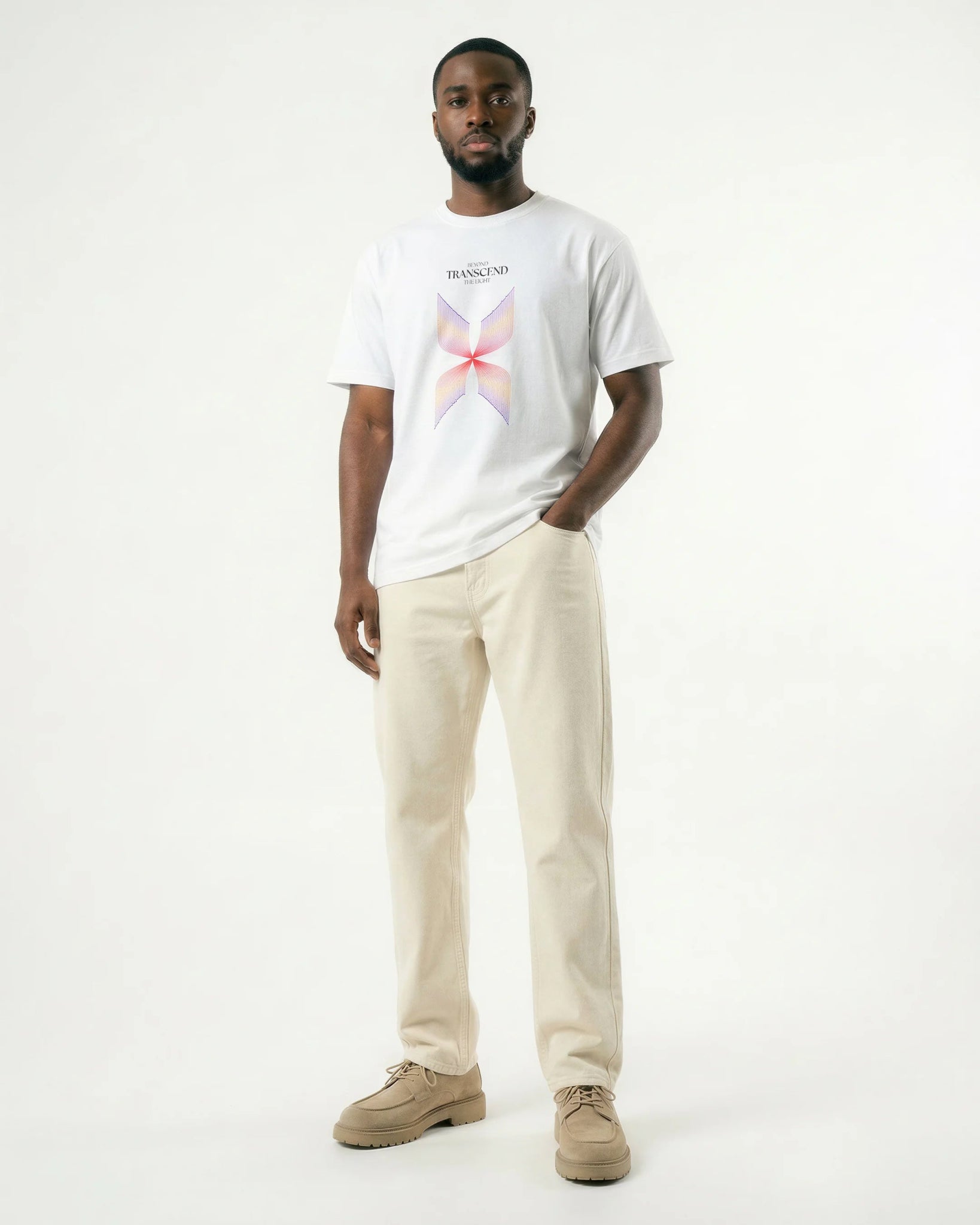 Transcend Organic Cotton T-Shirt - White | The Ei8ht - Organic Apparel by The Ei8ht