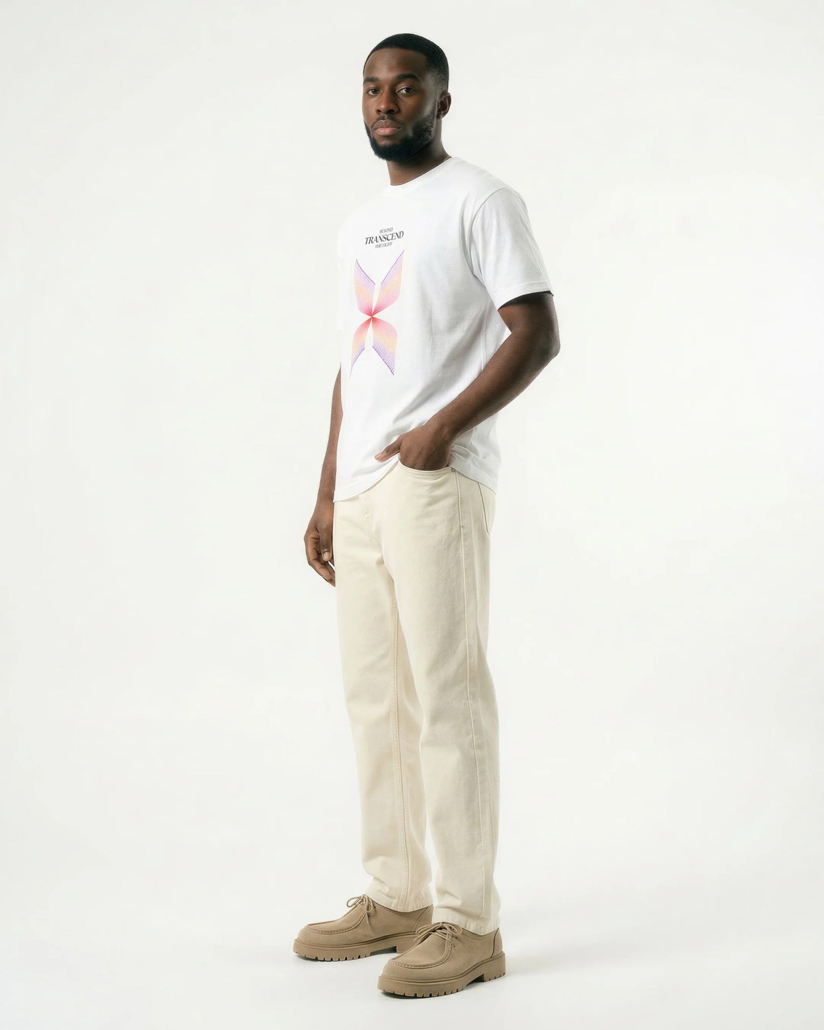 Transcend Organic Cotton T-Shirt - White | The Ei8ht - Organic Apparel by The Ei8ht
